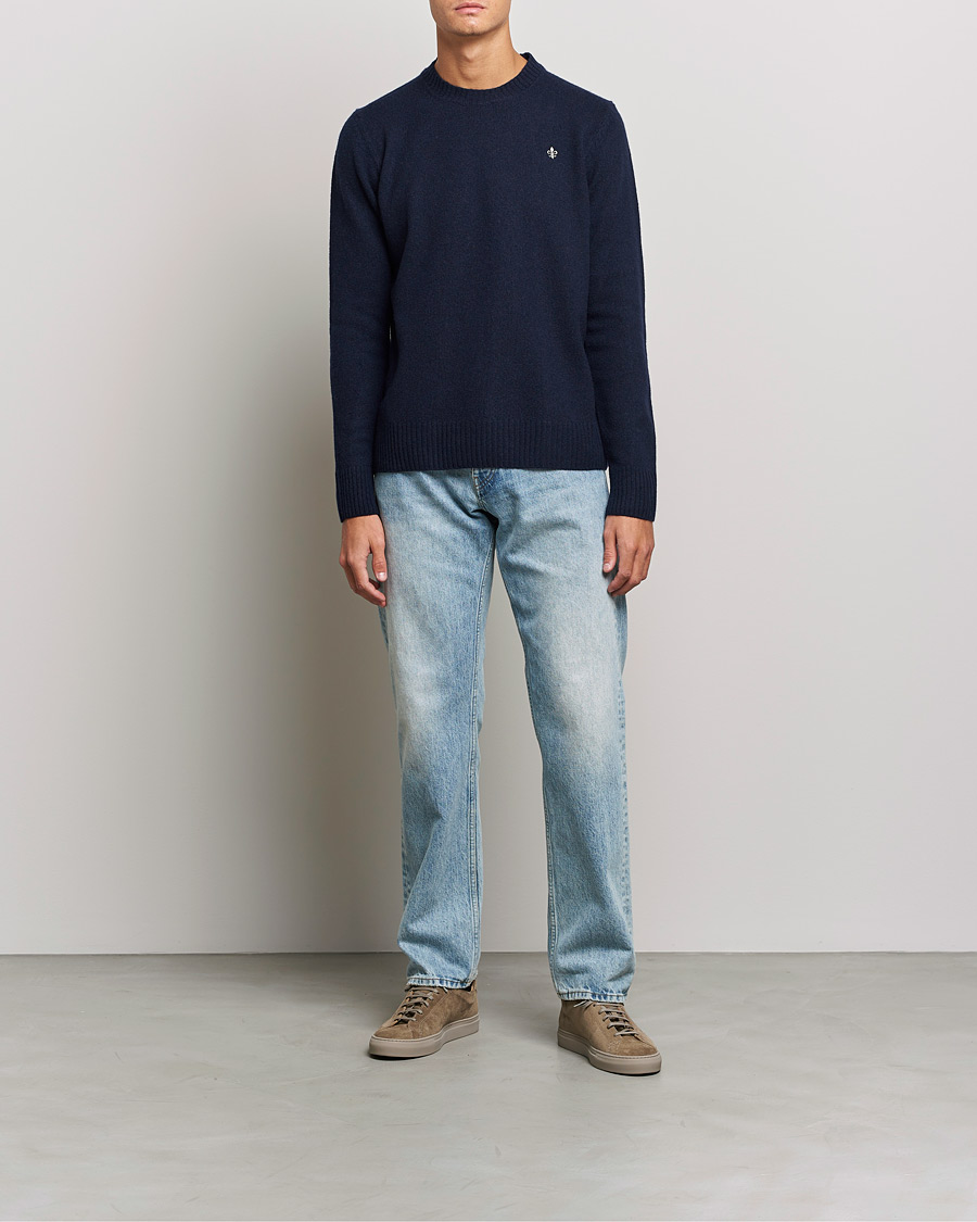 Homme | Pulls Et Tricots | Morris | Kieran Wool Crew Neck Navy
