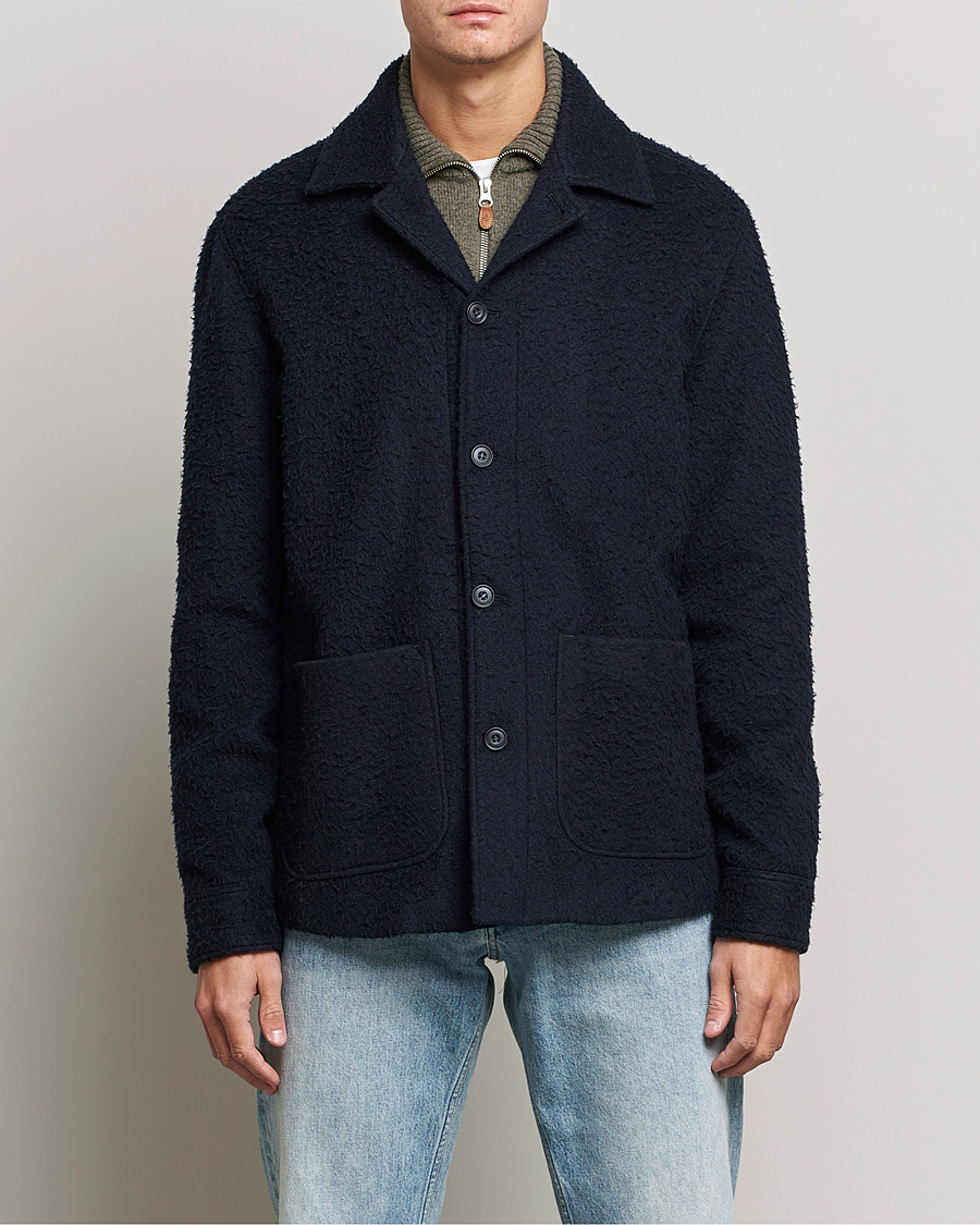Homme | Manteaux Et Vestes | Morris | Shaggy Shirt Jacket Navy