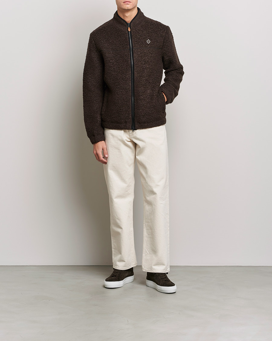 Homme | Pulls Et Tricots | Morris | Chadwick Pile Jacket Dark Brown