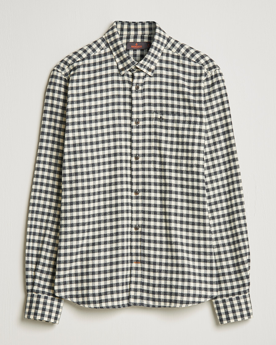 Homme | Chemises | Morris | Brushed Twill Checked Shirt Grey/White