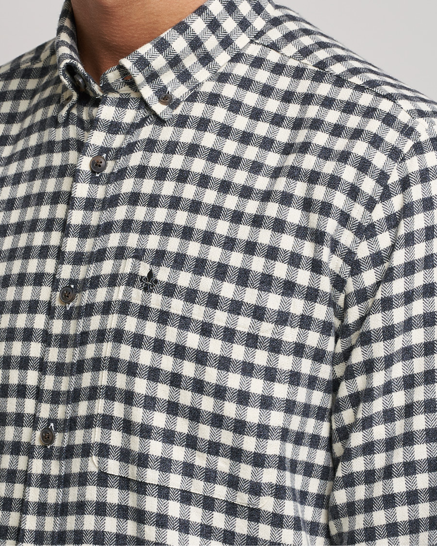 Homme | Chemises | Morris | Brushed Twill Checked Shirt Grey/White