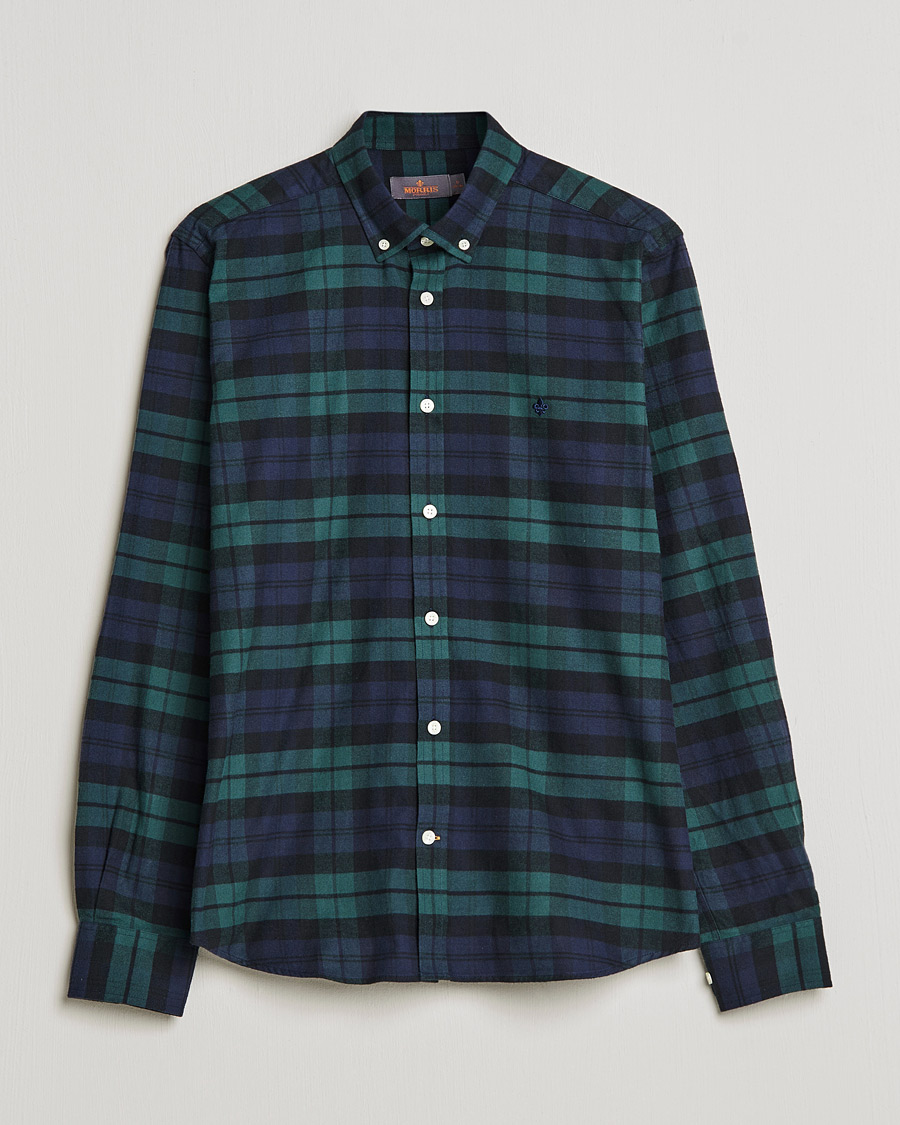 Homme | Chemises | Morris | Brushed Flannel Checked Shirt Blackwatch