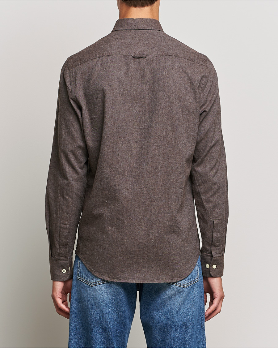 Homme | Chemises | Morris | Watts Flannel Button Down Shirt Dark Brown