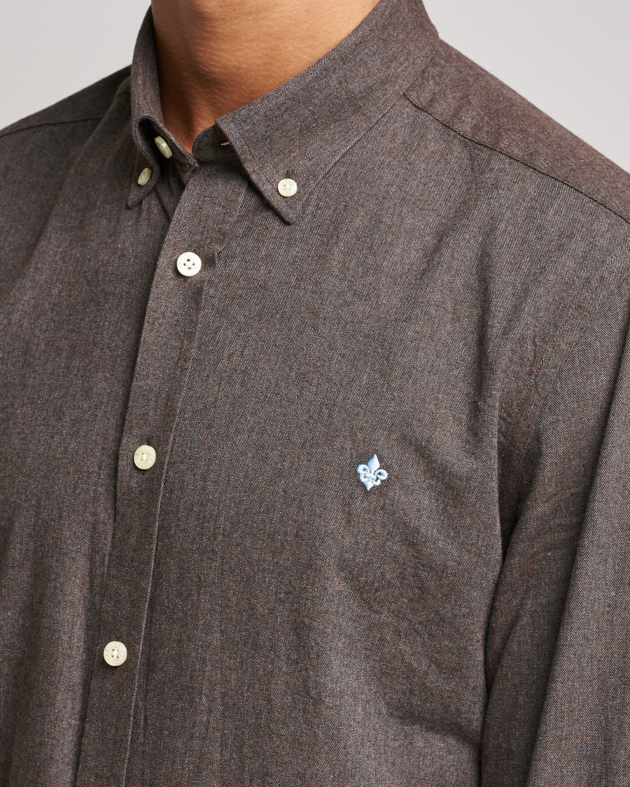 Homme | Chemises | Morris | Watts Flannel Button Down Shirt Dark Brown