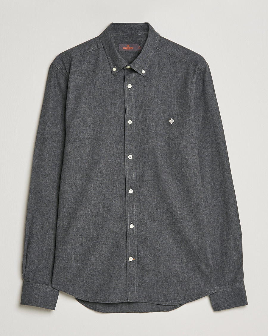 Homme | Chemises | Morris | Watts Flannel Button Down Shirt Dark Grey