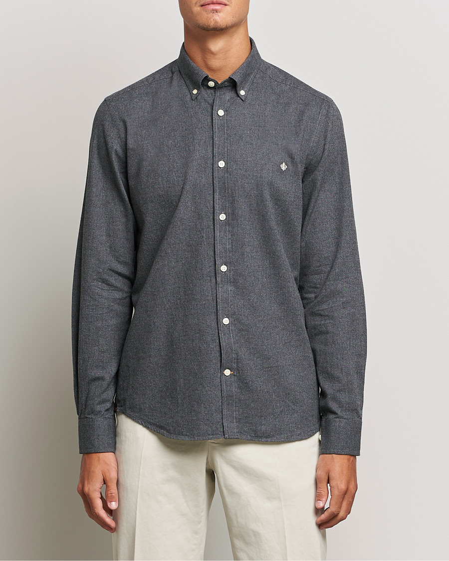 Homme | Chemises | Morris | Watts Flannel Button Down Shirt Dark Grey