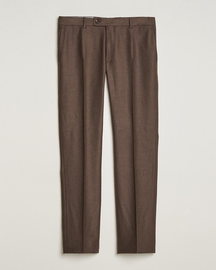 Homme | Pantalons | Morris | Bobby Flannel Trousers Brown