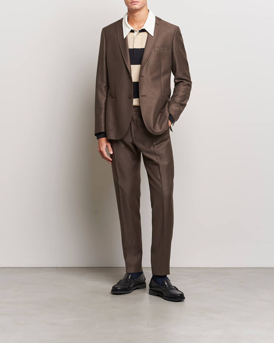 Homme | Pantalons | Morris | Bobby Flannel Trousers Brown