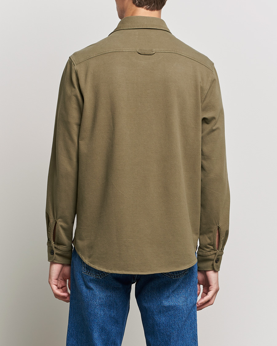 Homme | Chemises | Morris | Cotton Jersey Overshirt Olive
