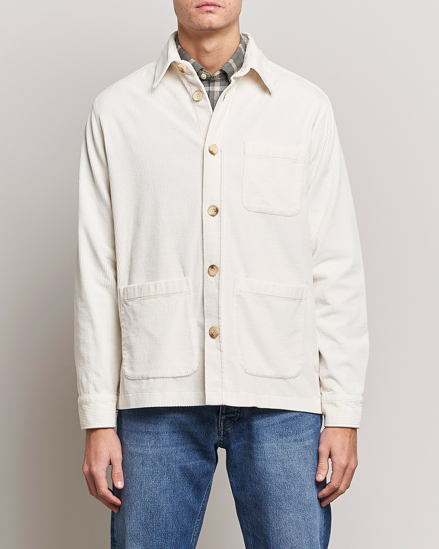 Homme | Chemises | Morris | Heaton Corduroy Shirt Jacket Off White
