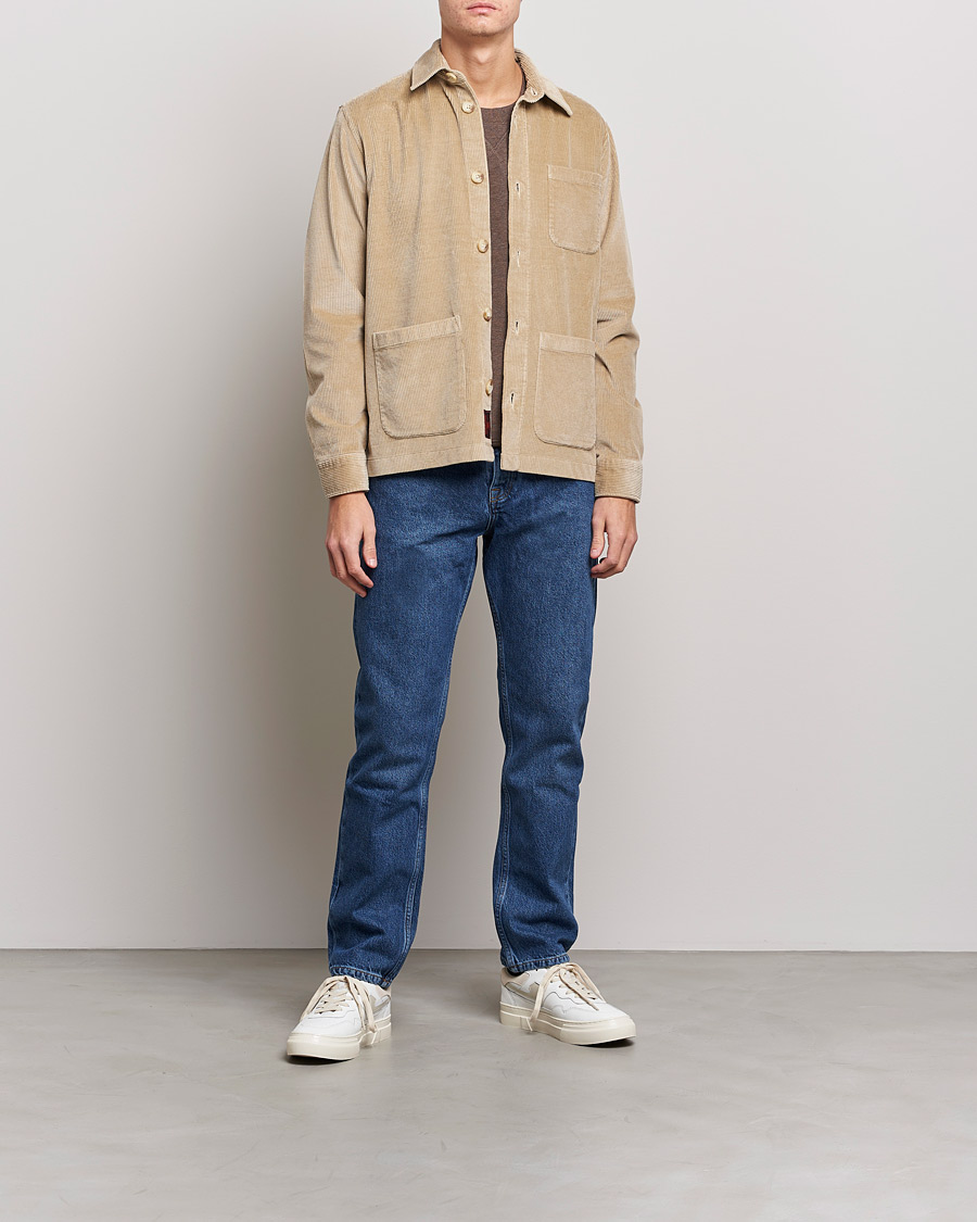 Homme | Chemises | Morris | Heaton Corduroy Shirt Jacket Khaki