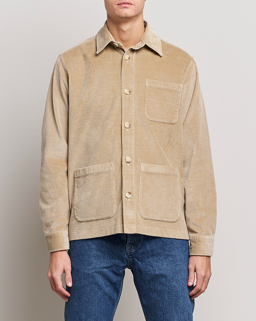 Homme | Chemises | Morris | Heaton Corduroy Shirt Jacket Khaki