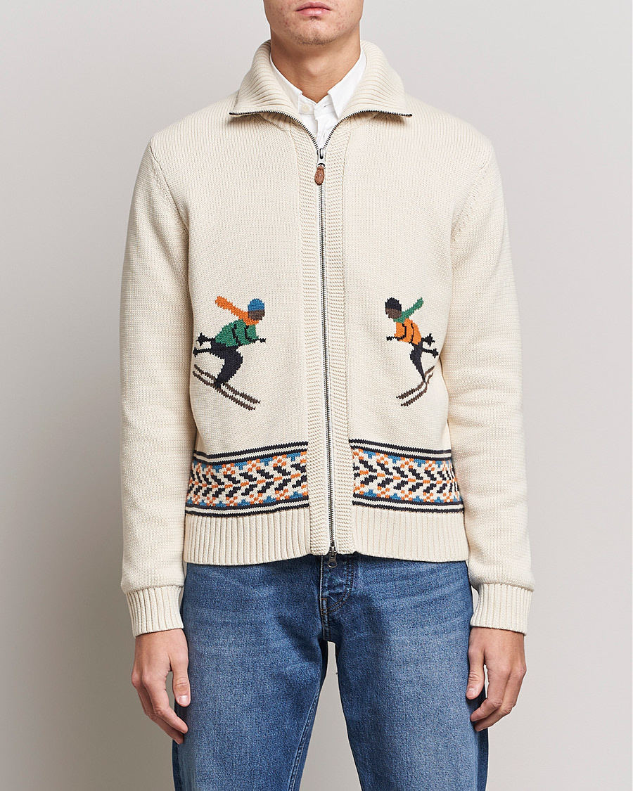 Homme | Pulls Et Tricots | Morris | Clyde Full Zip Cardigan Off White