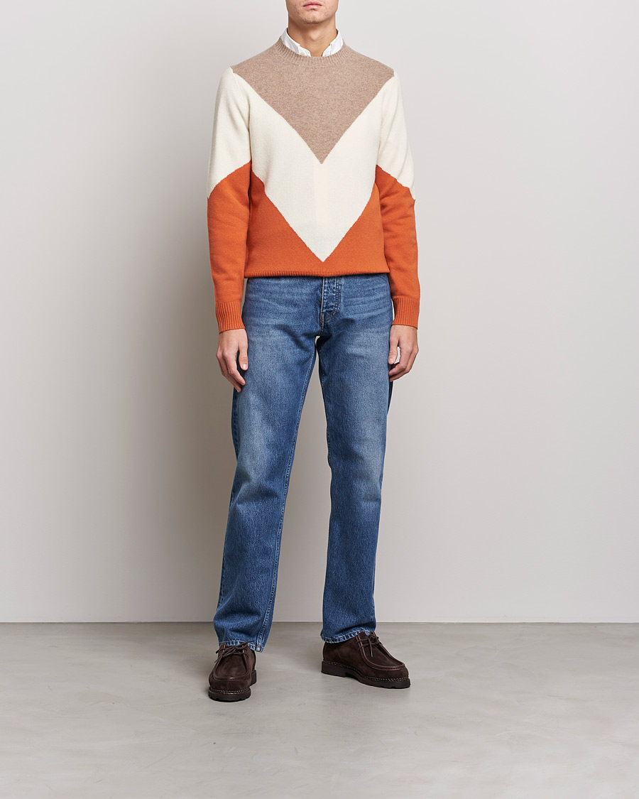Homme | Pulls Et Tricots | Morris | Novello Crew Neck Orange