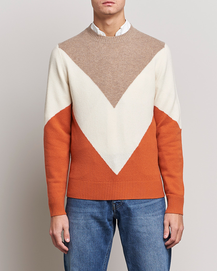 Homme | Pulls Et Tricots | Morris | Novello Crew Neck Orange