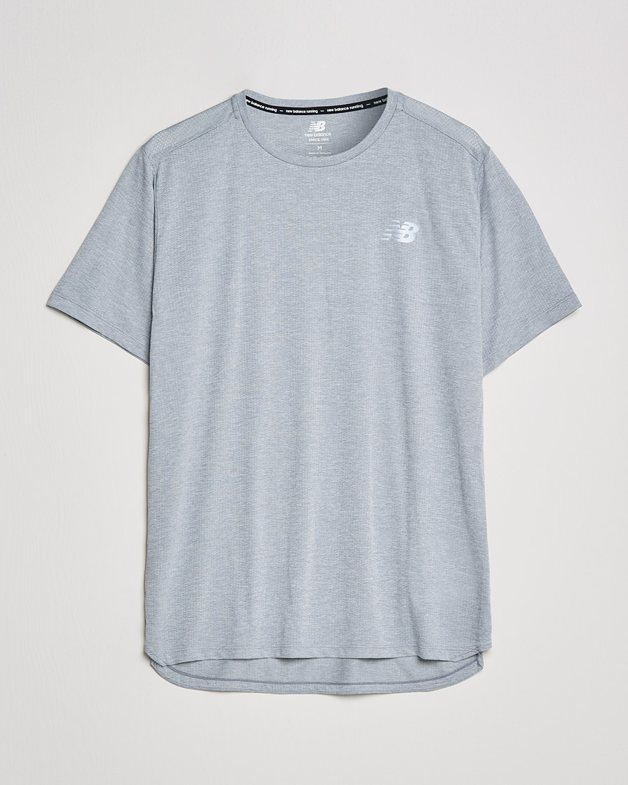Homme | T-shirts | New Balance Running | Impact Run Short Sleeve T-Shirt Athletic Grey