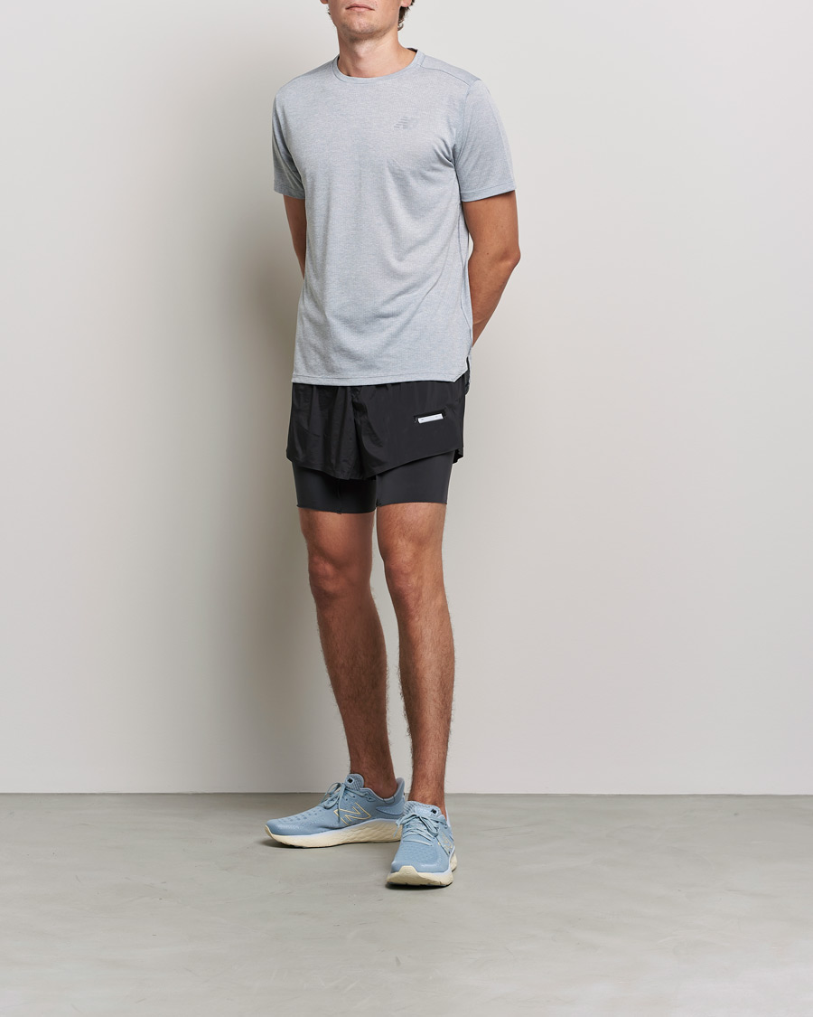 Homme | T-shirts | New Balance Running | Impact Run Short Sleeve T-Shirt Athletic Grey