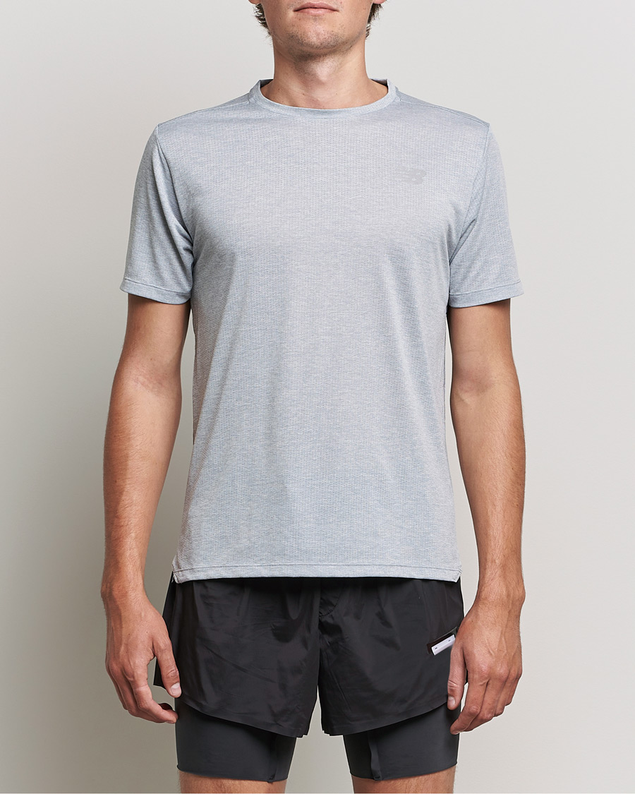 Homme | T-shirts | New Balance Running | Impact Run Short Sleeve T-Shirt Athletic Grey