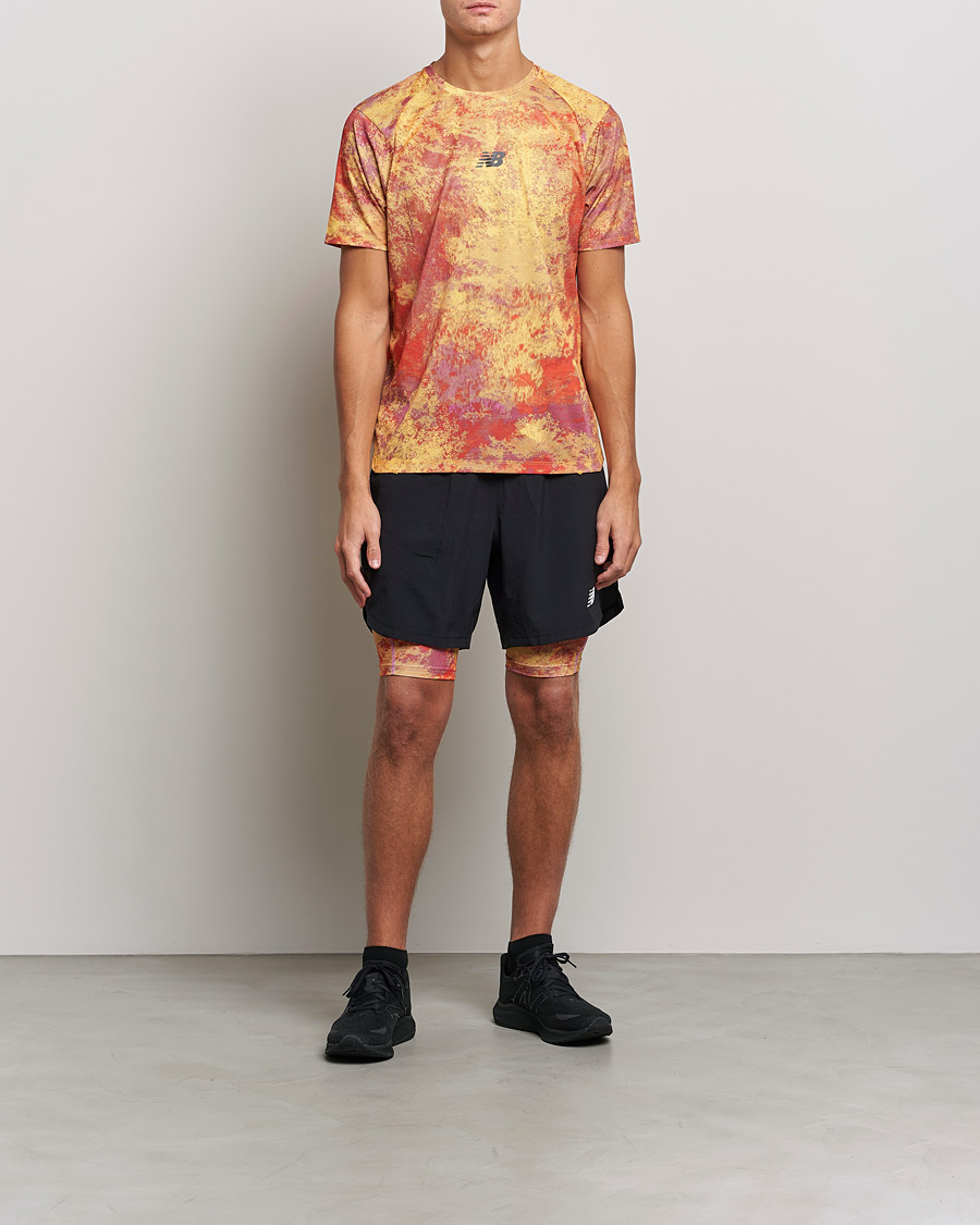 Homme | T-shirts | New Balance Running | All-Terrain Printed Short Sleeve Electric Purple
