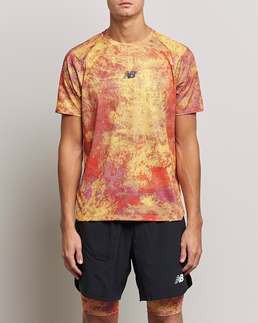 Homme | T-shirts | New Balance Running | All-Terrain Printed Short Sleeve Electric Purple