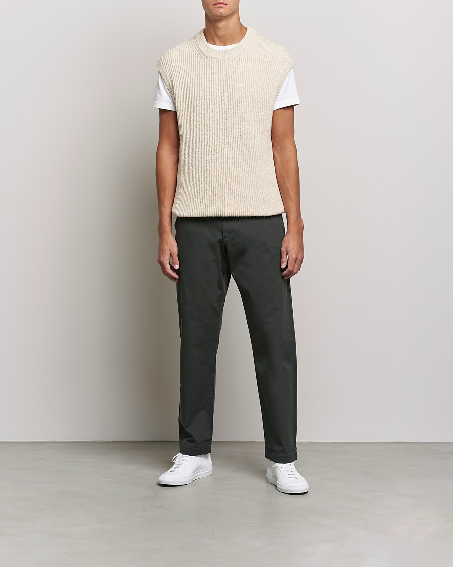 Homme | Pantalons | NN07 | Alex Straight Fit Cotton Chinos Dark Army