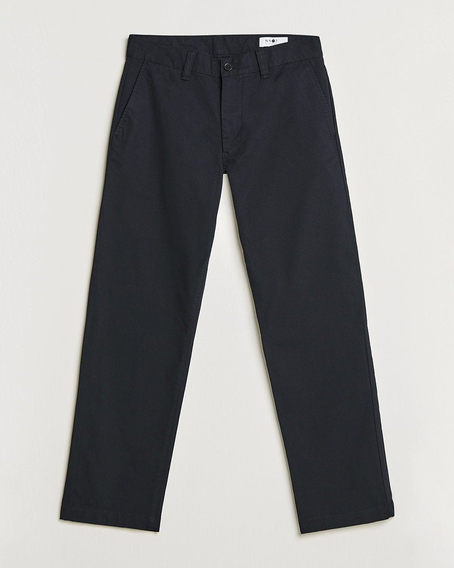 Homme | Pantalons | NN07 | Alex Straight Fit Cotton Chinos Black