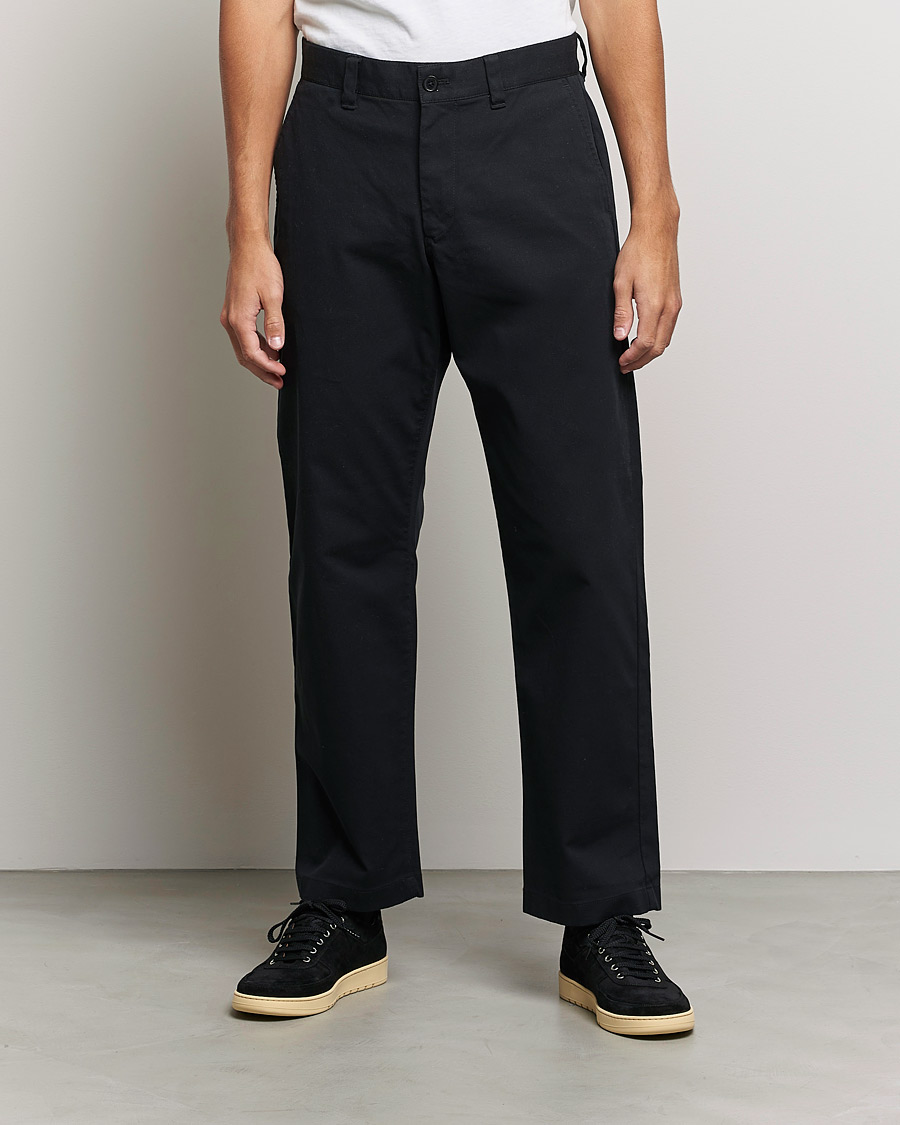Homme | Pantalons | NN07 | Alex Straight Fit Cotton Chinos Black