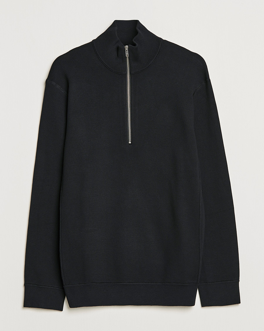 Homme | Pulls Et Tricots | NN07 | Luis Knitted Half-Zip Sweater Black