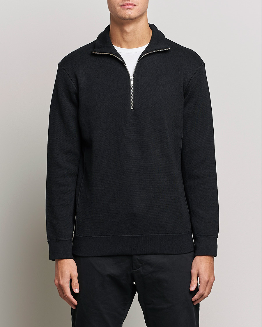 Homme | Pulls Et Tricots | NN07 | Luis Knitted Half-Zip Sweater Black