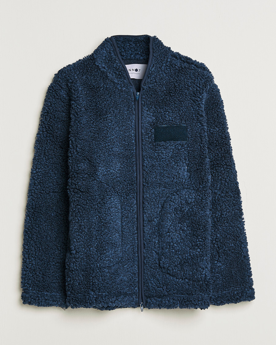 Homme | Pulls Et Tricots | NN07 | Morten Fleece Full Zip Sea Blue