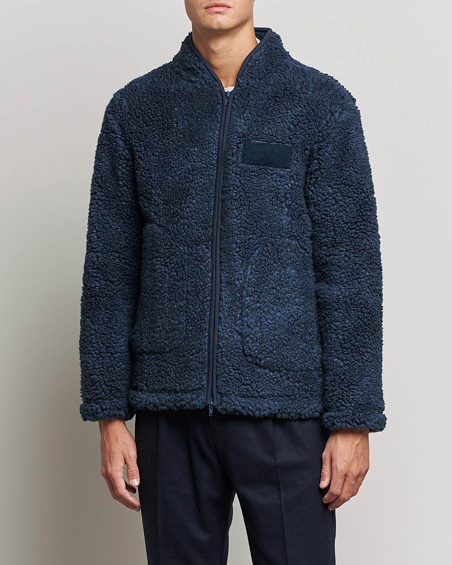 Homme | Pulls Et Tricots | NN07 | Morten Fleece Full Zip Sea Blue