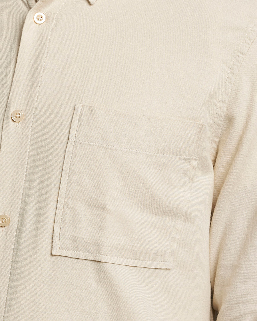 Homme | Chemises | NN07 | Arne Brushed Flannel Shirt Ecru