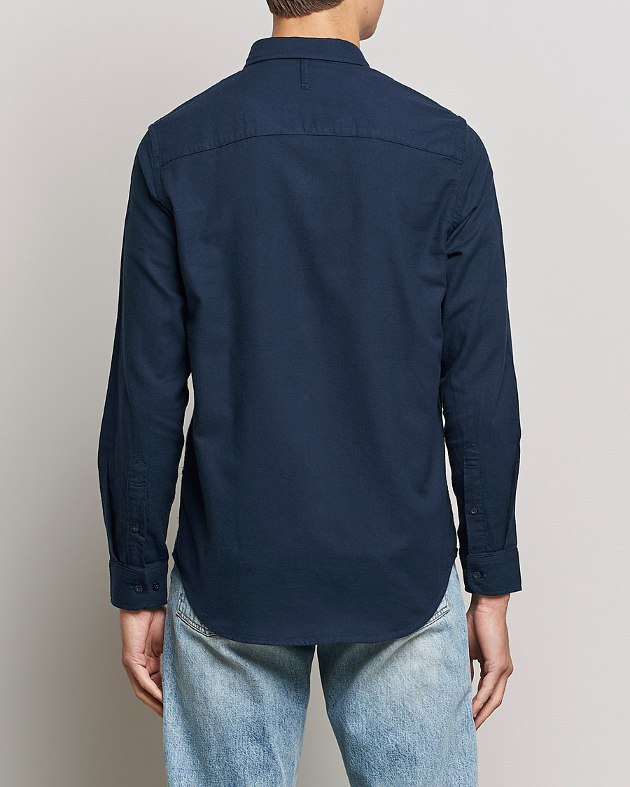 Homme | Chemises | NN07 | Arne Brushed Flannel Shirt Navy Blue