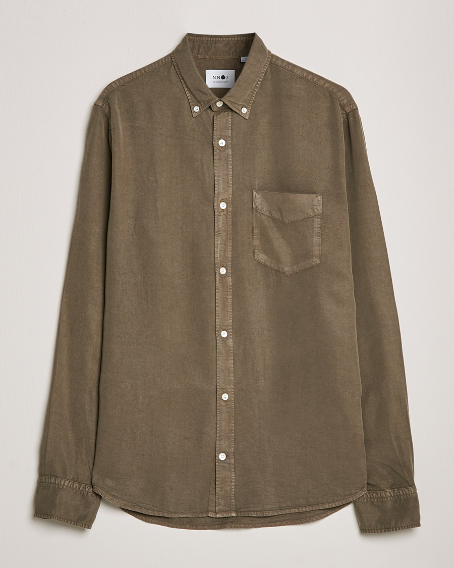 Homme | Chemises | NN07 | Levon Tencel Shirt Dark Clay