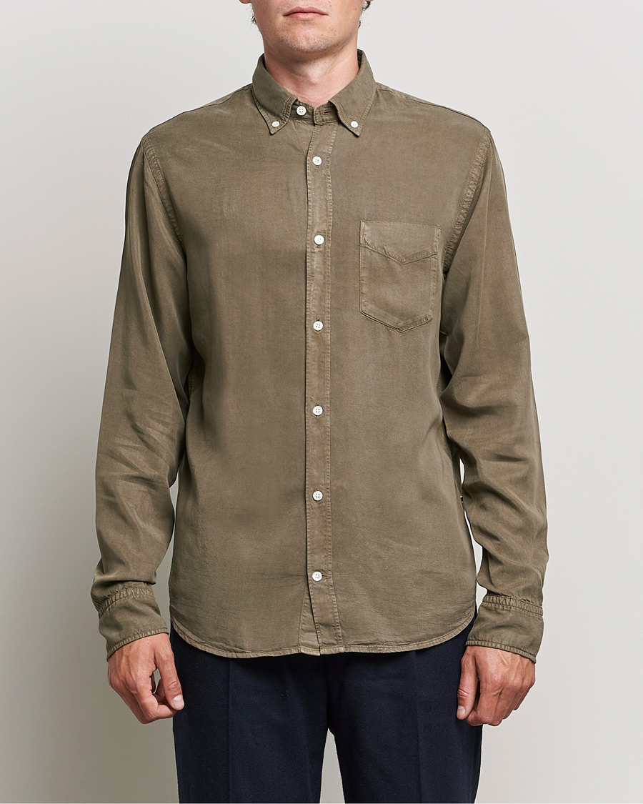 Homme | Chemises | NN07 | Levon Tencel Shirt Dark Clay