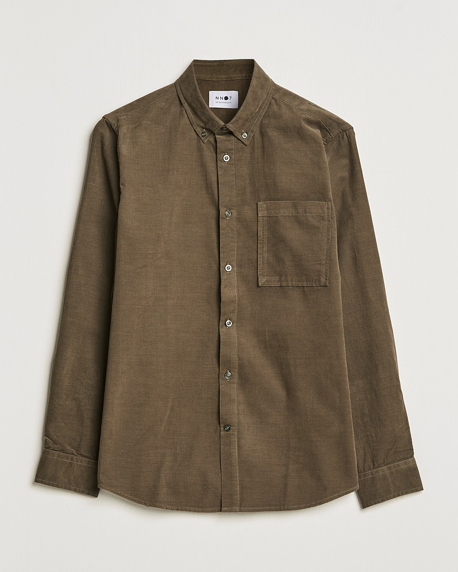 Homme | Chemises | NN07 | Arne Corduroy Shirt Dark Clay