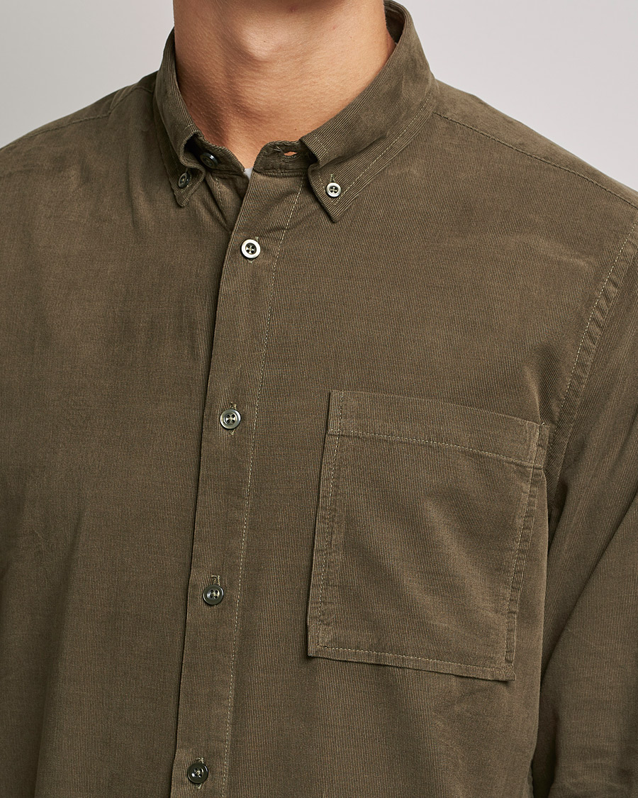 Homme | Chemises | NN07 | Arne Corduroy Shirt Dark Clay