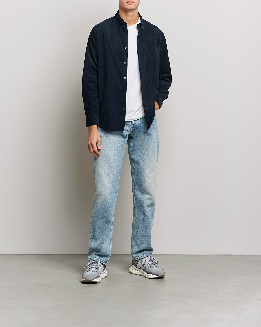Homme | Chemises | NN07 | Arne Corduroy Shirt Navy
