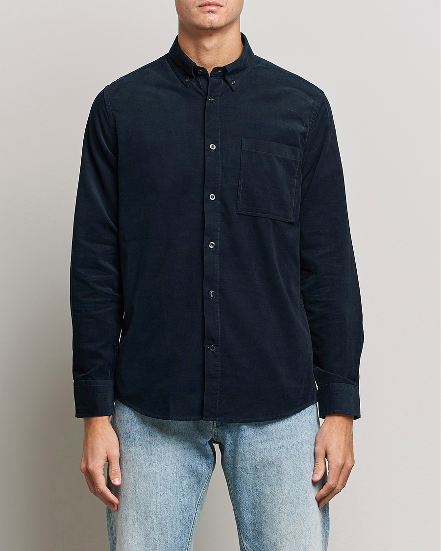 Homme | Chemises | NN07 | Arne Corduroy Shirt Navy