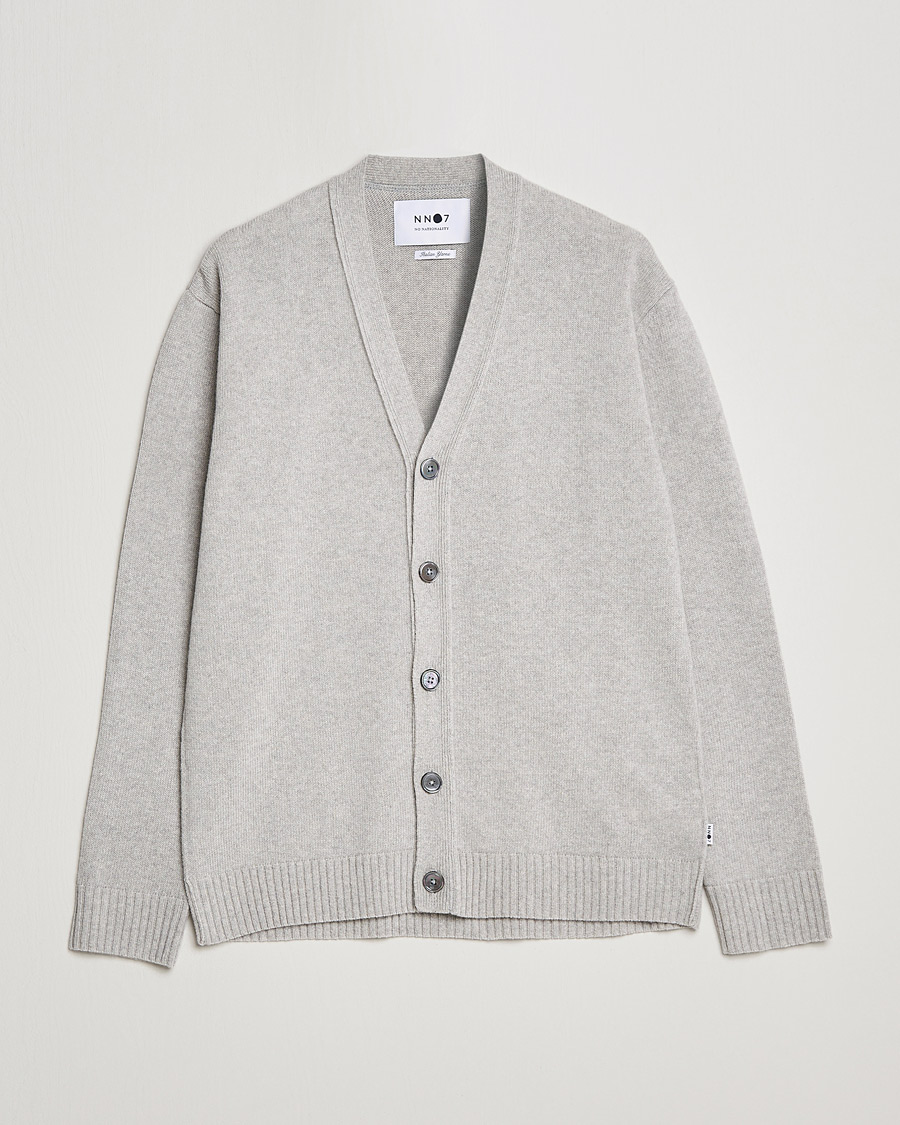 Homme | Pulls Et Tricots | NN07 | Bjorn Lambswool Cardigan Light Grey Melange