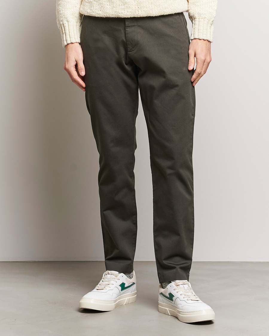 Homme | Pantalons | NN07 | Theo Regular Fit Stretch Chinos Dark Army