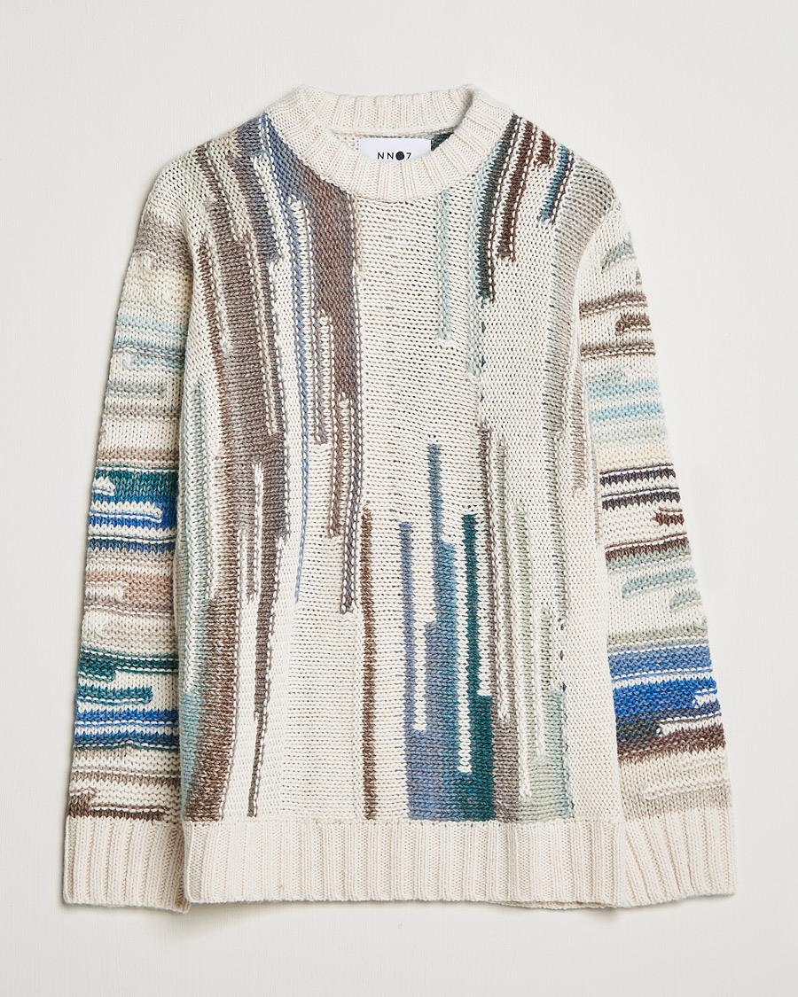 Homme | Pulls Et Tricots | NN07 | Brady Knitted Sweater Ecru Mutli