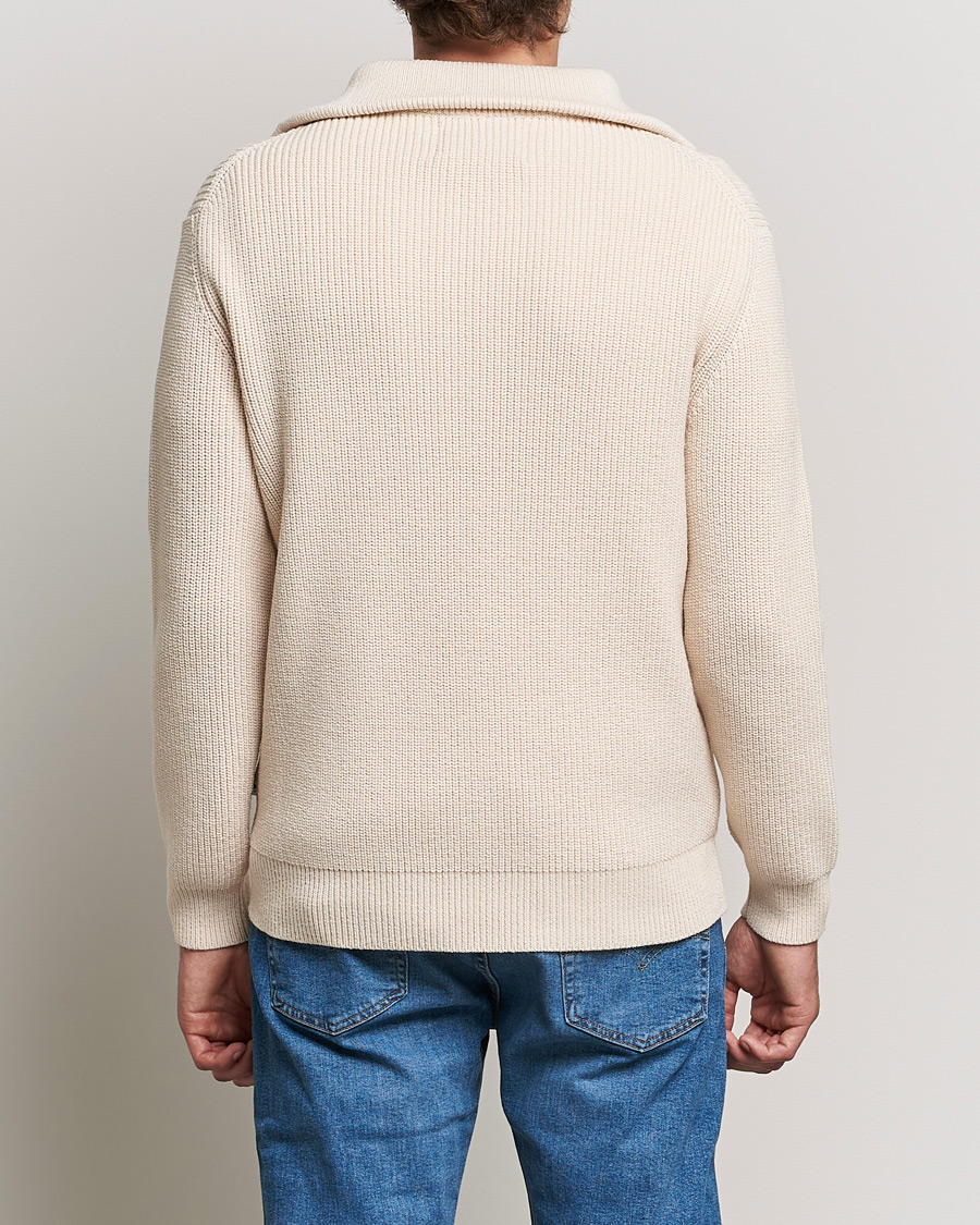 Homme | Pulls Et Tricots | NN07 | Roman Merino Heavy Knitted Half Zip Off White