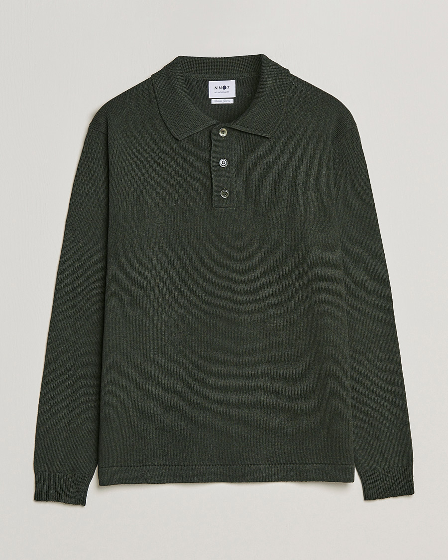 Homme | Pulls Et Tricots | NN07 | Vito Knitted Polo Dark Green