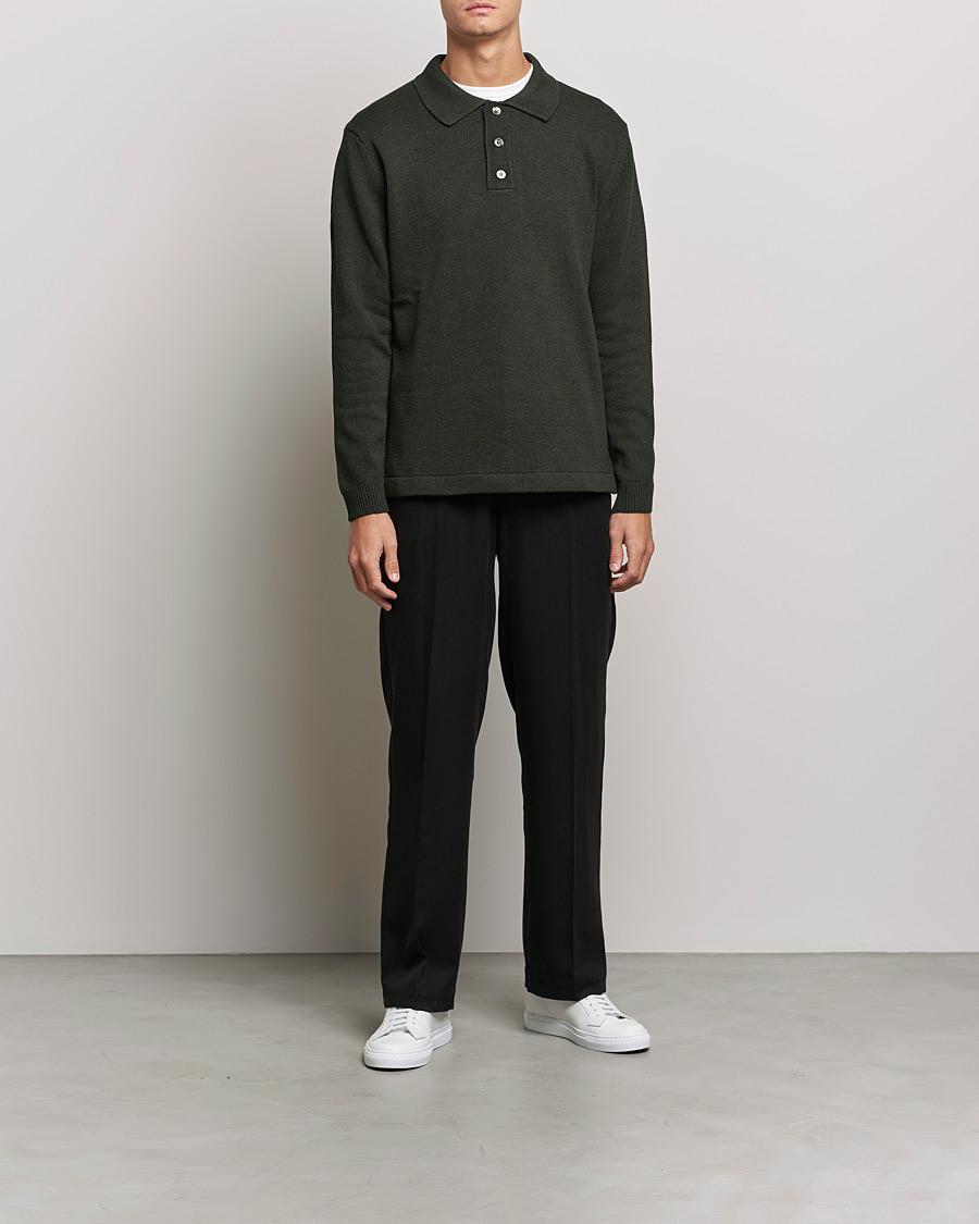 Homme | Pulls Et Tricots | NN07 | Vito Knitted Polo Dark Green