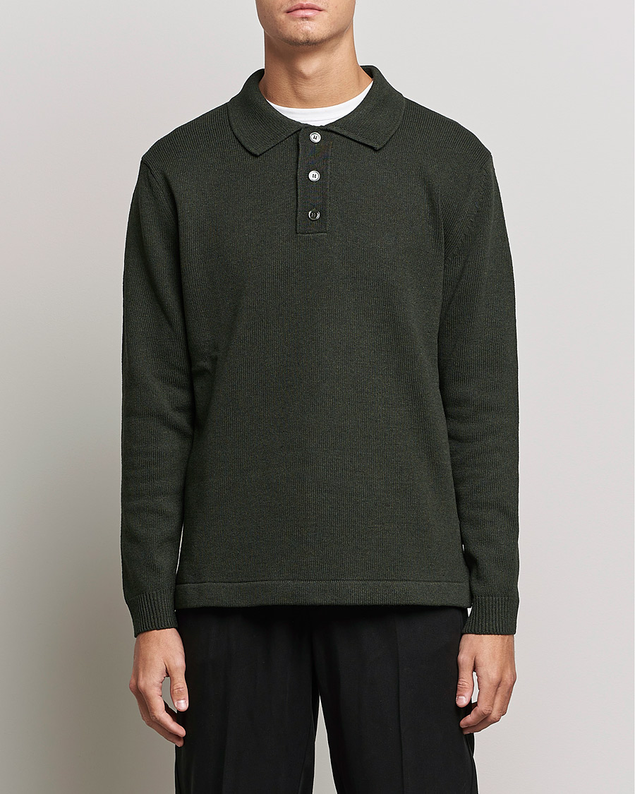 Homme | Pulls Et Tricots | NN07 | Vito Knitted Polo Dark Green
