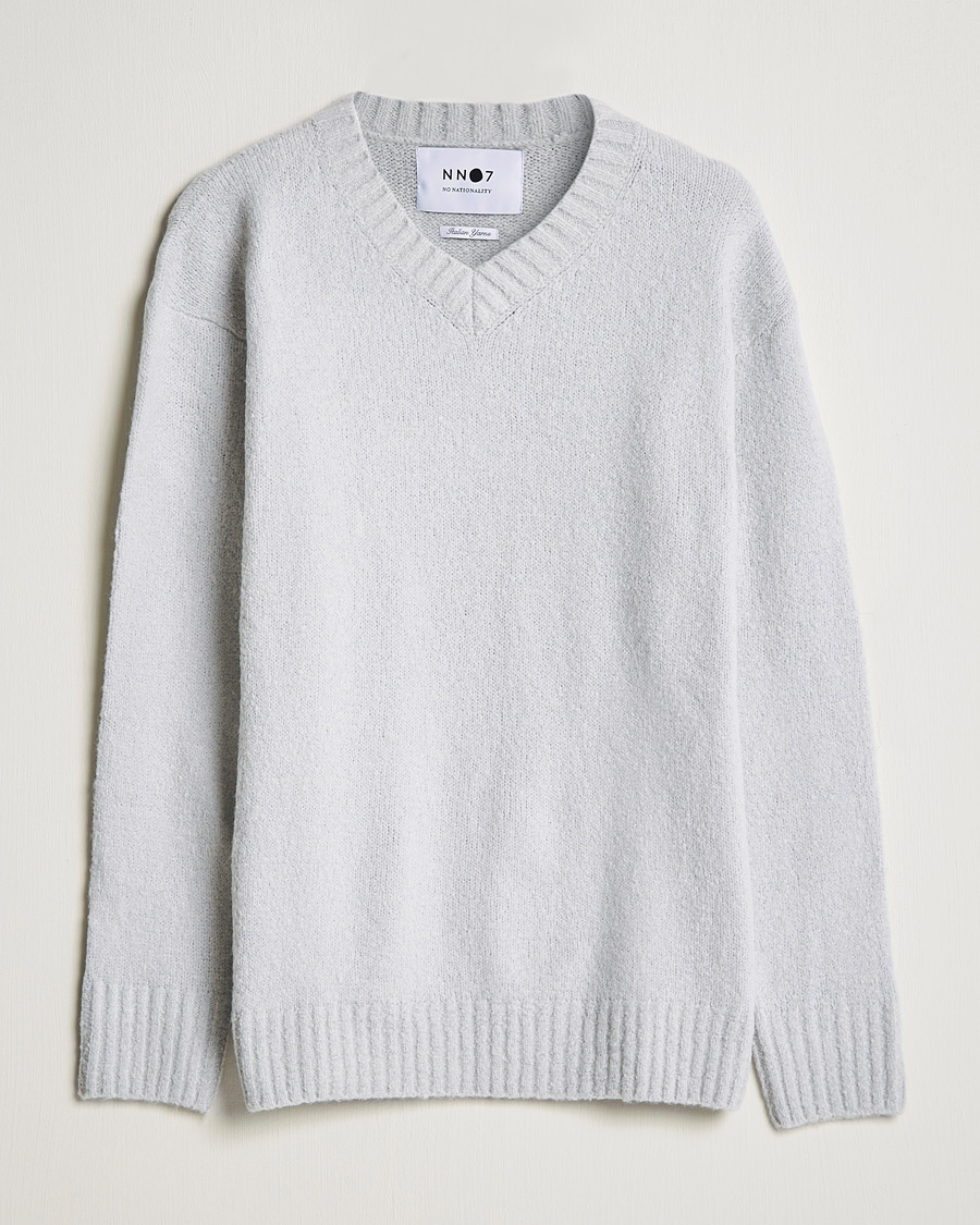 Homme | Pulls Et Tricots | NN07 | Grayson Knitted V-Neck Sweater Light Grey