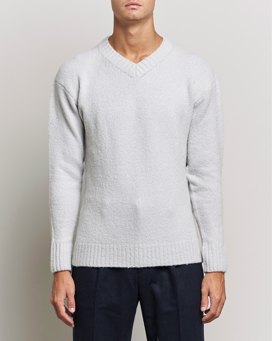 Homme | Pulls Et Tricots | NN07 | Grayson Knitted V-Neck Sweater Light Grey