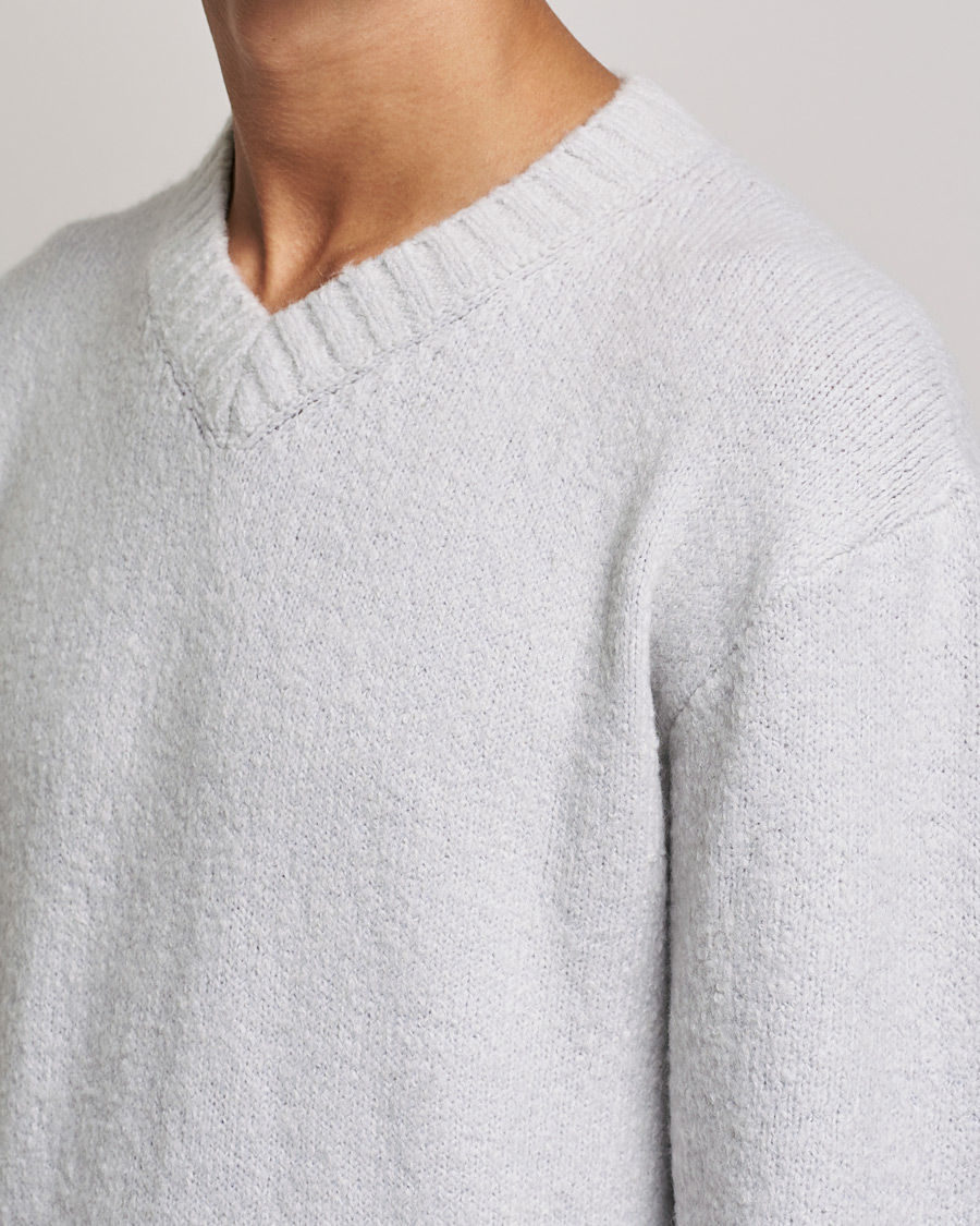 Homme | Pulls Et Tricots | NN07 | Grayson Knitted V-Neck Sweater Light Grey