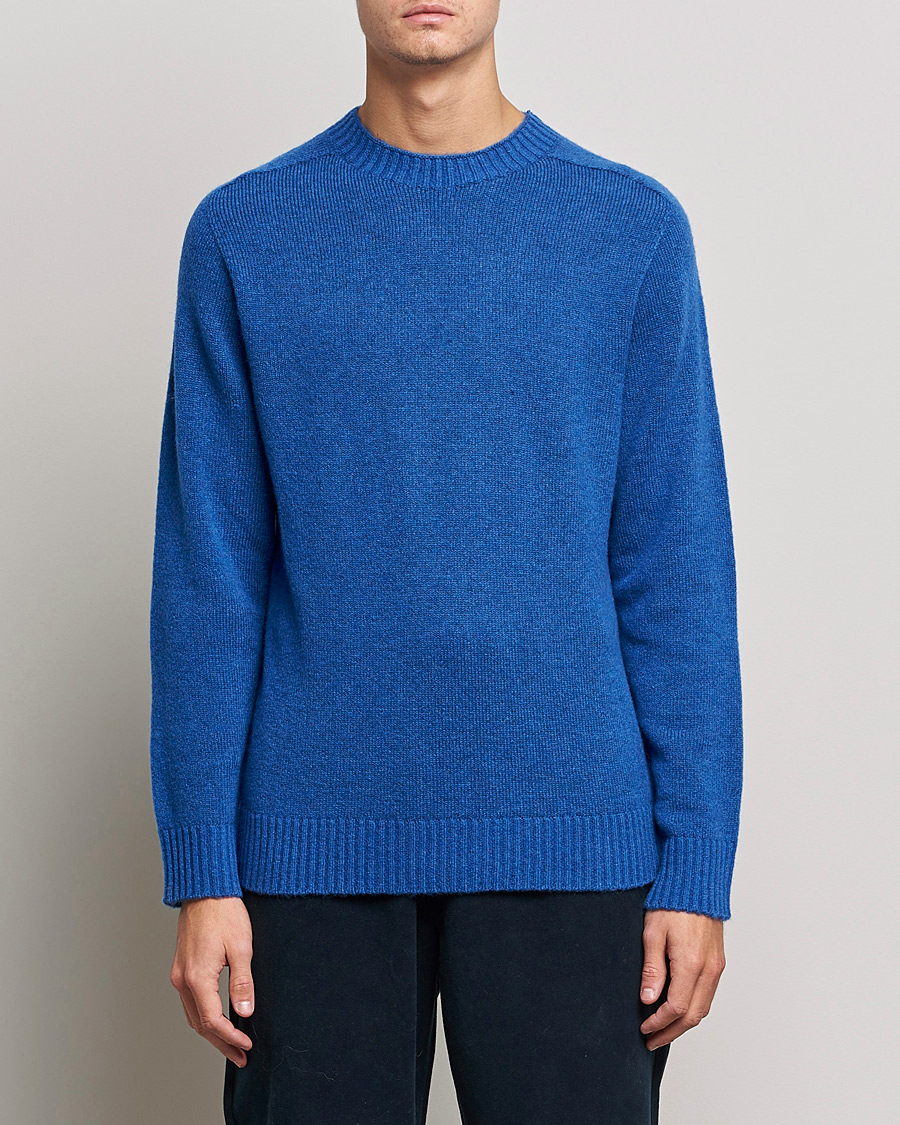 Homme | Pulls Et Tricots | NN07 | Nathan Brushed Wool Knitted Sweater Cobolt Blue